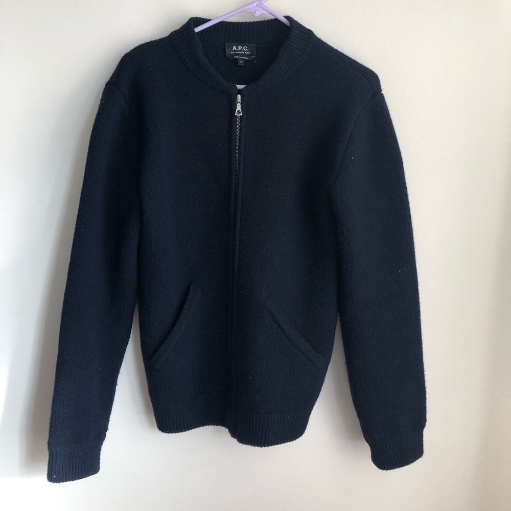 APC Men’s Navy Blue cardigan. Size S